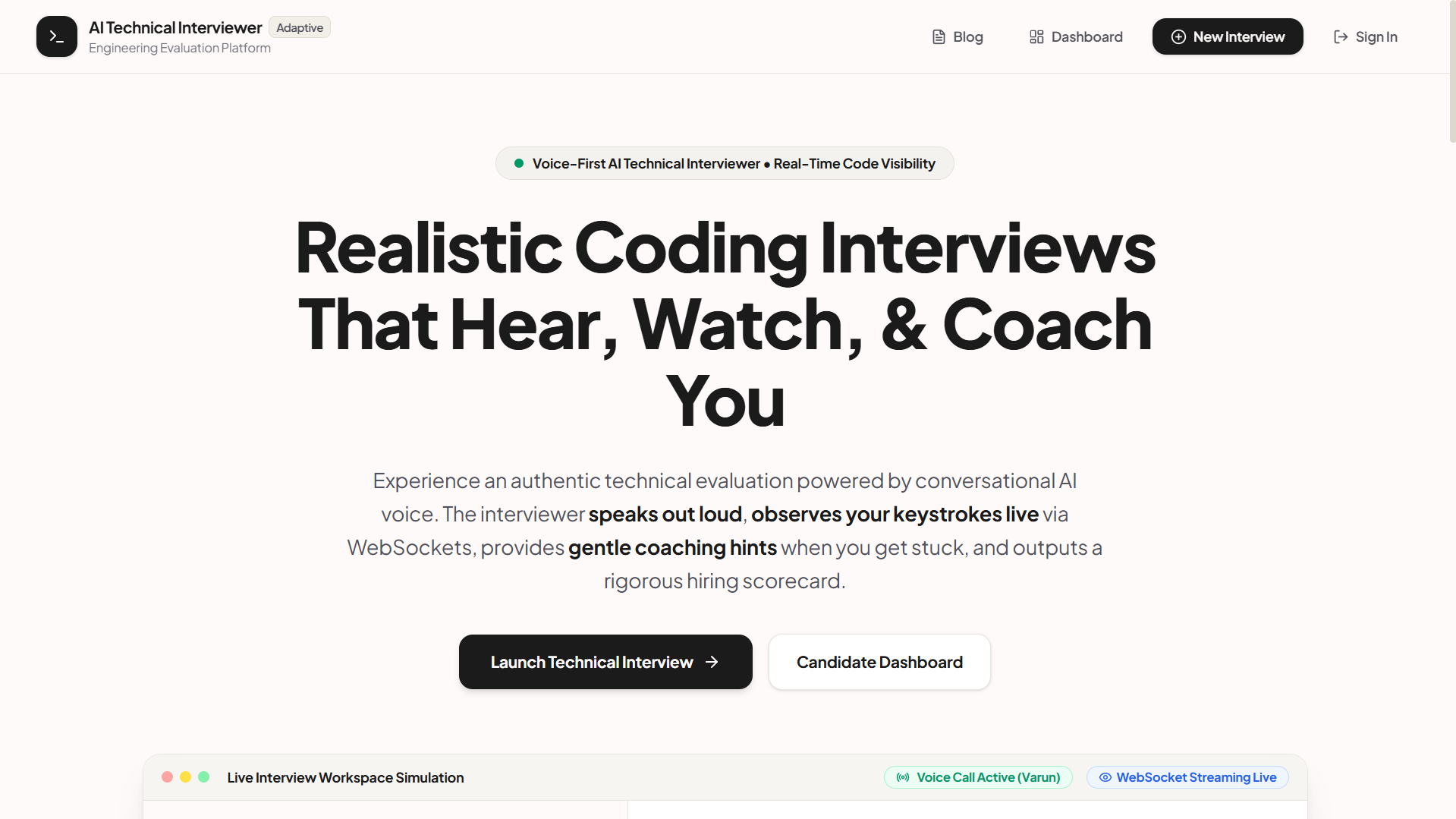AI Technical Interviewer screenshot 1